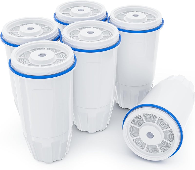 NUTTUTO Water Filter Replacement by Compatible with Zero Pitcher and Dispensers, for ZR-001, ZR-017 ZP-006 ZD-013 ZS-008, Multistage Filtration System to Reduce Lead, TDS, PFOA/PFOS, Chlorine, 6 Packs - Image 1